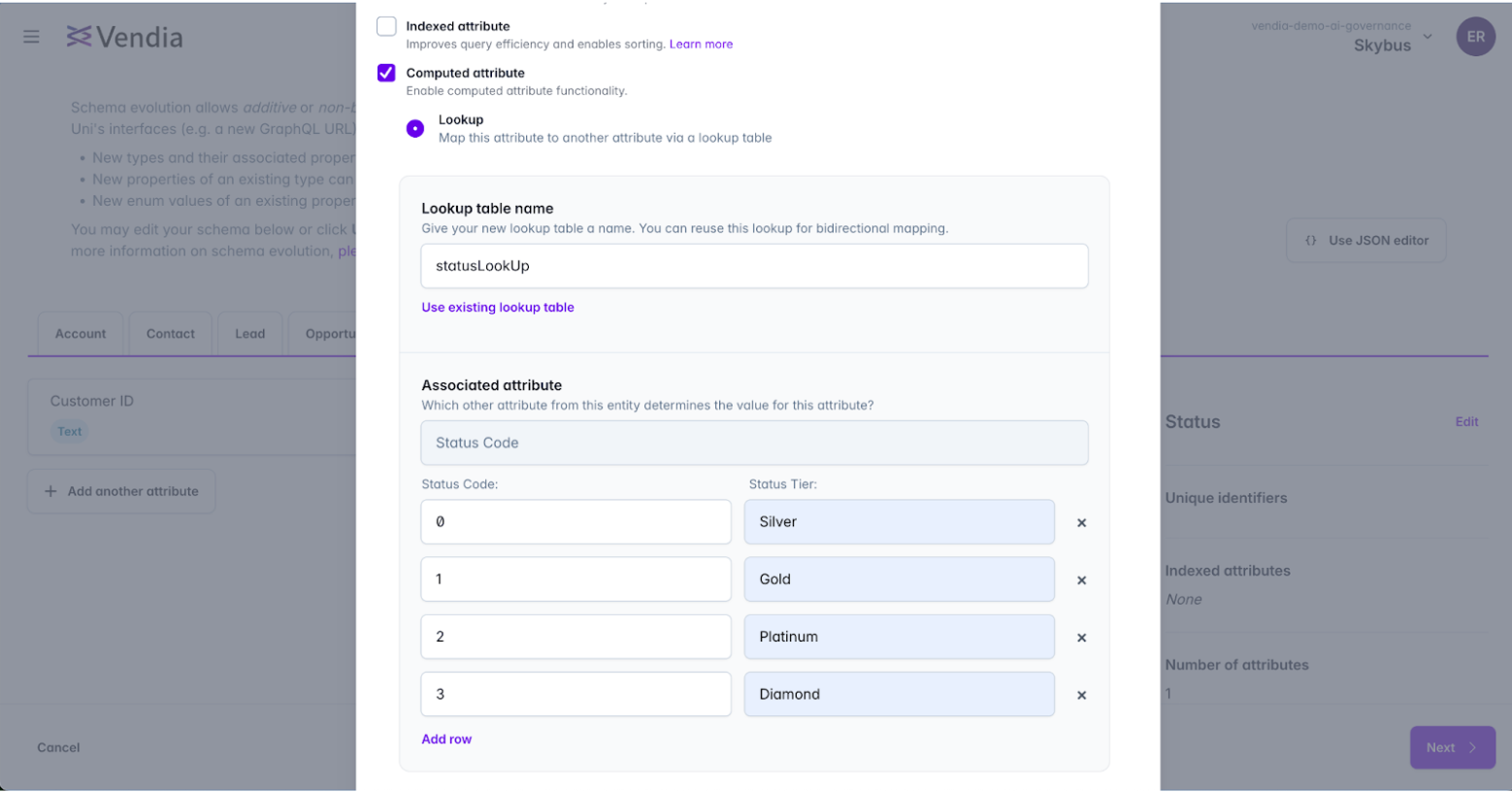 Vendia Operational Data Mappings